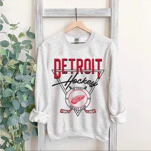 Detroit Red Wings Sweatshirt, Retro Hockey Sweatshirt Gift Fan All Size S